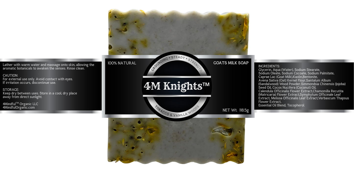 4M Knights™ Men’s Goat Milk Soap - 4Mindful Organic LLC 