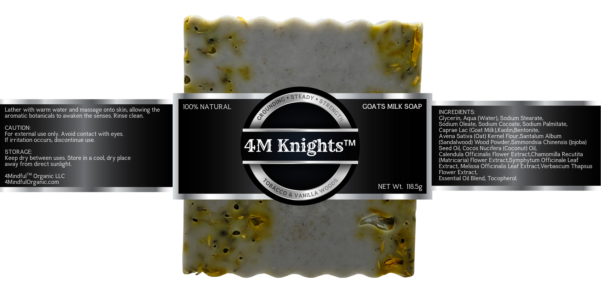 4M Knights™ Men’s Goat Milk Soap - 4Mindful Organic LLC 